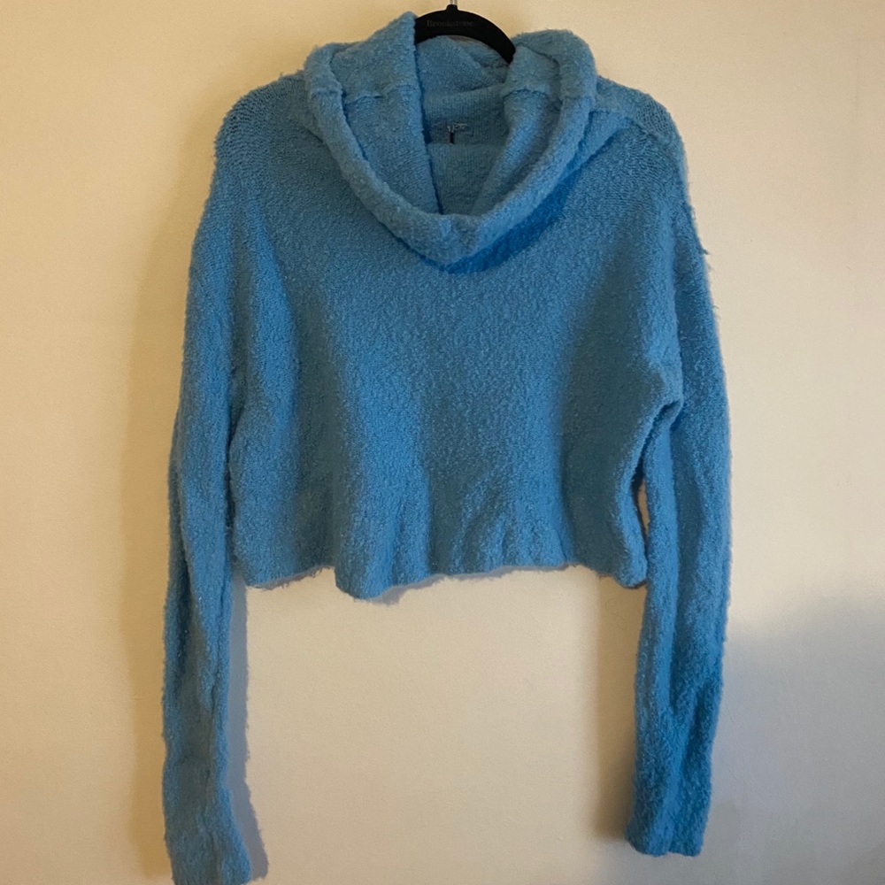 Cropped Free People Cowl-neck Sweater